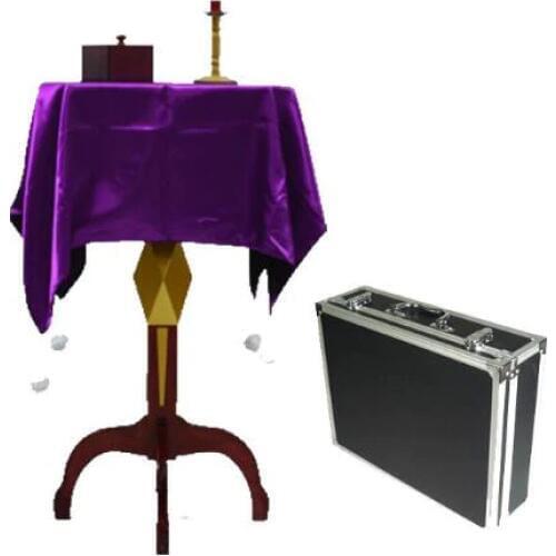 Mult-Function Floating Table (Anti Gravity Box + Metals Candlestick), Illusions,Best Satge Magic Props,Floating Magic Tricks