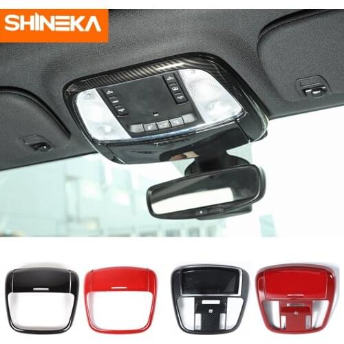 SHINEKA Interior Mouldings For Jeep Grand Cherokee 2011+ Car Interior Front Reading Light Trim Stickers For Jeep Grand Cherokee