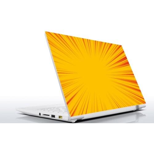 Sticker Master yellow zoom lines universal laptop skin for 13 14 15 15.6 16 17 19 "inc notebook decal for mac, dell, Acer, HP, Toshiba