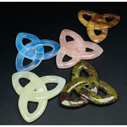 New!!! Natural Quartz Crystal Lucky Clover Hand Carved Figurine Craft Home Wedding Decoration