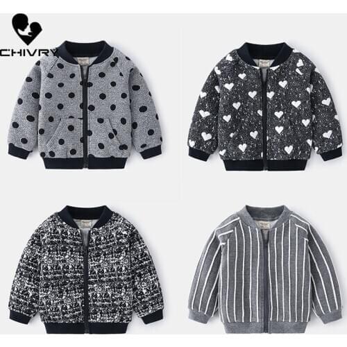 New 2021 Boys Fashion Spring Autumn Jackets Dot Striped Print Zipper Coat Children Kids Windbreaker Casual Jacket Outer Wear