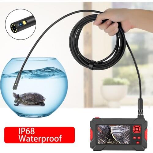 New Dual Lens Industrial Endoscope HD Camera 1080p Boroscope Pipe Inspection Camera with 4.3 inch Hard cable