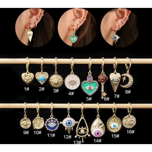 1PC New Nationality Stainless Steel Cz Huggie Hoop Cartilage Earring Helix Tragus Daith Conch Rook Snug Ear Piercing Jewelry