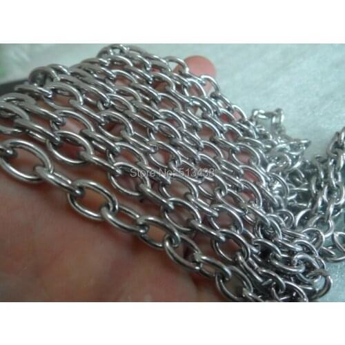 In bulk 5meter Lot of Stainless Steel Smooth Oval Link Chain jewelry finding / Marking DIY Necklace Huge 8mm
