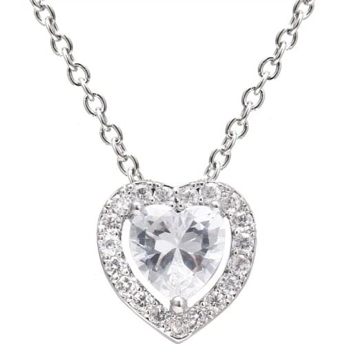 Bettyue Lovely Heart Shape Design Pendant New Fashion For Women Necklace White Noble Dress-up Birthday Gift CHarming Jewelry