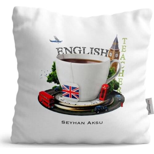 Personalized English Teacher Satin Pillow-8