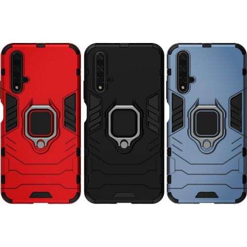 Shockproof Armor Case For Huawei Honor 20 Case Ring Holder Stand Phone Back Cover For Huawei Honor 20 Honor20 Coque Funda