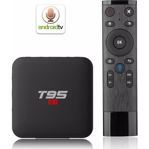 With Voice Control) T95 S1 Android 7.1 TV BOX 2GB 16GB Amlogic S905W Quad Core 2.4GHz WiFi Media Player IPTV Smart Box T95S1
