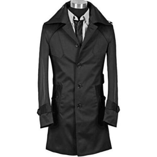 Spike ! Fashion new designer slim sexy trench coat men overcoat long sleeve mens clothing business outerwear casaco masculino