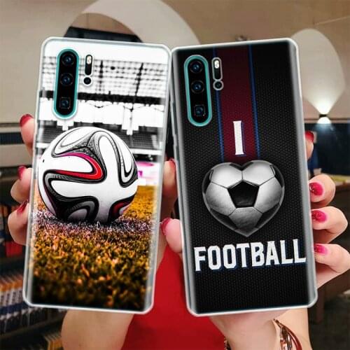 Football Soccer Ball Design Silicon Phone Case For Huawei Honor 10 9 20 Lite Y5 Y6 Y7 Y9 9X 8X 8S 8A 7X 7A 7S Pro + 10i20i Coque