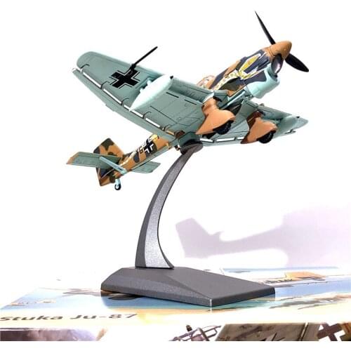 Diecast Alloy 1/72 Scale Germany WWII Airforce JU-87 Fighter Air Force Aircraft Plane Model AirlineToy Gift Display