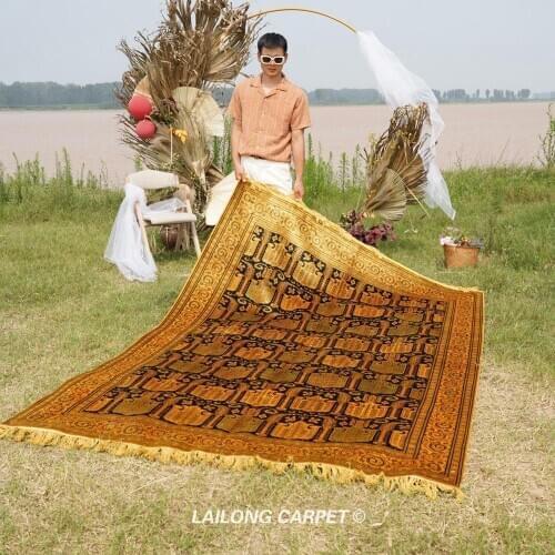 6'x9' Traditional Hand Knotted Antique Rug Classic Handmade Silk Carpet (LH02GB)