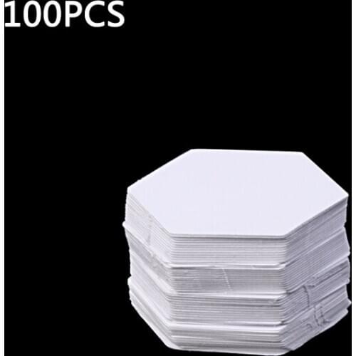 100Pcs Hexagon Templates for Patchwork Paper Quilting Sewing Craft DIY Six Sizes