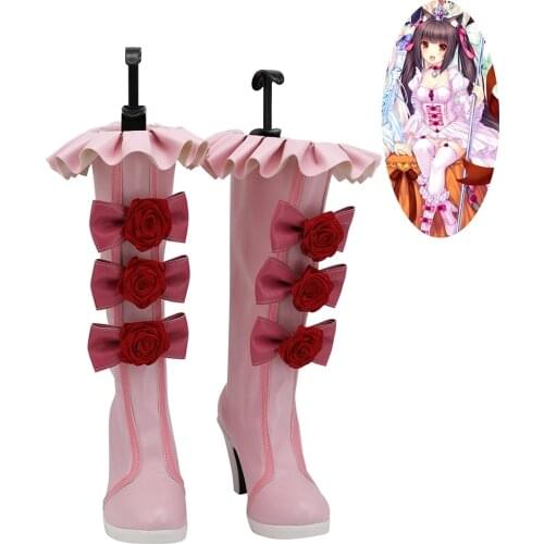 NEKOPARA Cosplay Boot Shoes NEKOPARA Vol.4 Chocola Vanilla Maid Dress Cosplay Costume Chocola Vanilla Cute Maid Blue Pink Dress