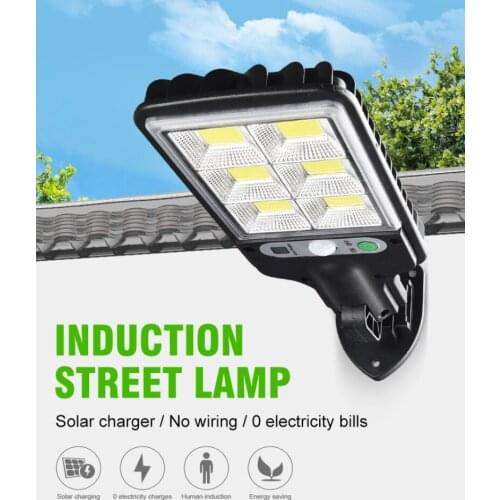 PIR Motion Sensor Outdoor Solar Lights Infrared Human Body Detection Sensor Waterproof Solar Panel Charging Led Lamp No Wires