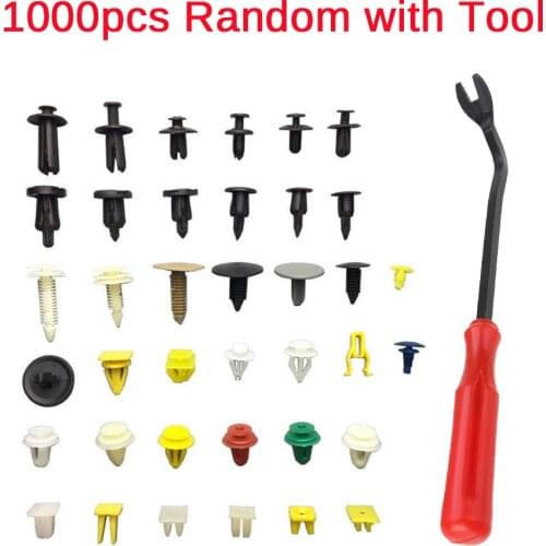 Universal Auto Fastener Car Bumper Clip 1000PCS Mixed Vehicle Retainer Rivet Door Panel Fender Liner Car Styling
