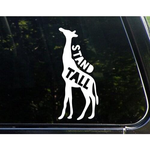 Stand Tall with Giraffe - 15cm - Vinyl Die Cut Decal/ Sticker for Windows