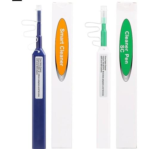 High Quality LC/SC/FC/ST One-Click Cleaner Tool 1.25mm and 2.5mm Fiber Optic Cleaning Pen 800 Cleans Fiber Optic Cleaner