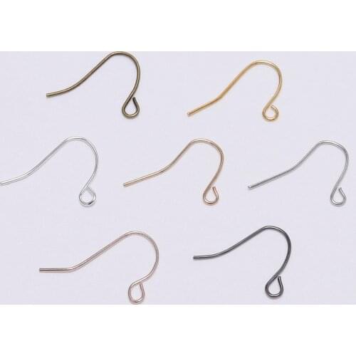 21x12mm Earring Hooks Gold Silver Bronze Color Metal Pin Clasps for DIY Jewelry Earring Making Findings Supplies