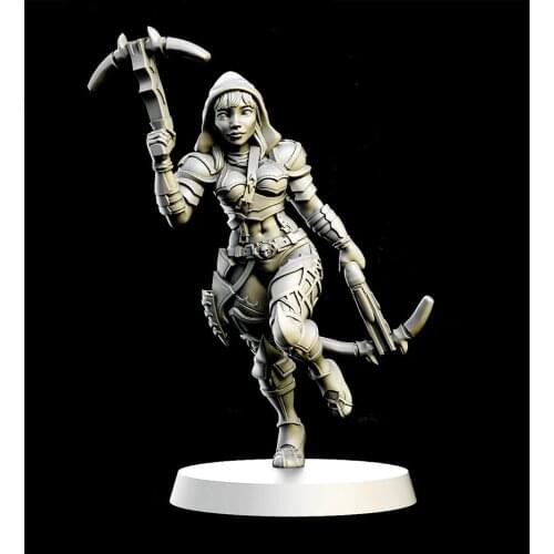 1/24 75mm Resin Figure Model Kits Female Warrior Unpainted No Color RW-204