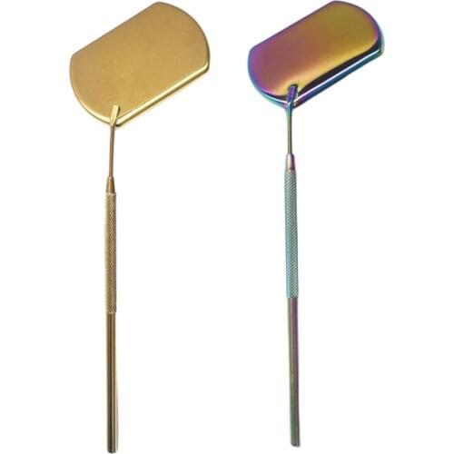 1PC Handheld Eyelash Mirror Makeup Beauty Mirror Extension Inspection Long Handle Mirror For Checking False Eyelashes Tools