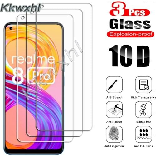 3PCS Tempered Glass For Realme 8 4G 5G Pro C11 2021 C20 C20A C21 C25 C25s GT Neo Flash Q3i Q3 Protective Screen Protector Film