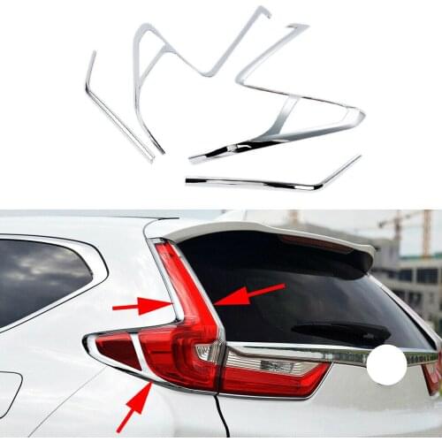 Chrome Rear Tail Light Lamp Trim Taillight Cover Frame Fit For Honda CR-V 5th 2017 2018 2019 Accessories