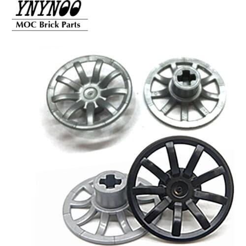 8Pcs/lot Wheels and Tyres 62701 Wheel Cover 9 Spoke - 18mm D. - for Wheel 55982 MOC Building Blocks Bricks DIY Toys Gifts