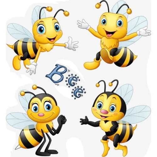 9x9 bee combination Transparent Silicone Rubber Stamp and metal die Sheet Cling Scrapbooking DIY Cute Pattern Photo Album Stamp