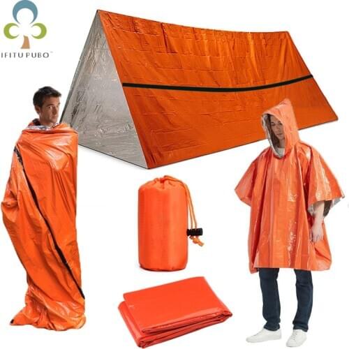 Emergency Sleeping Bag Emergency Raincoat First Aid Sleeping Gears Thermal Waterproof Outdoor Camping Hiking sun Protection ZXH