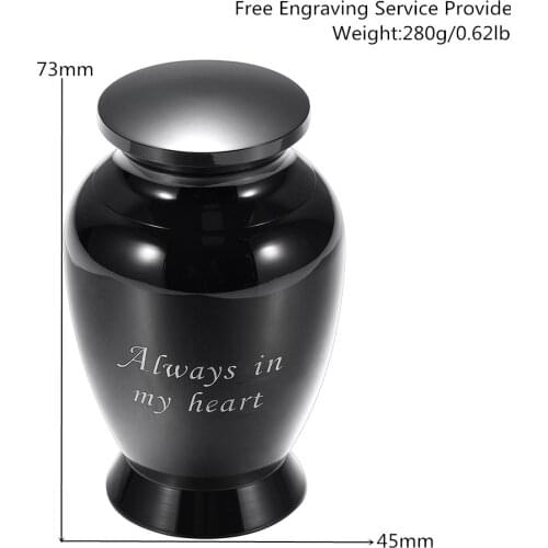 IJU028 High Polished Stainless Steel Cremation for Pet/Human Sharing Ashes Holder Keepsake Urns
