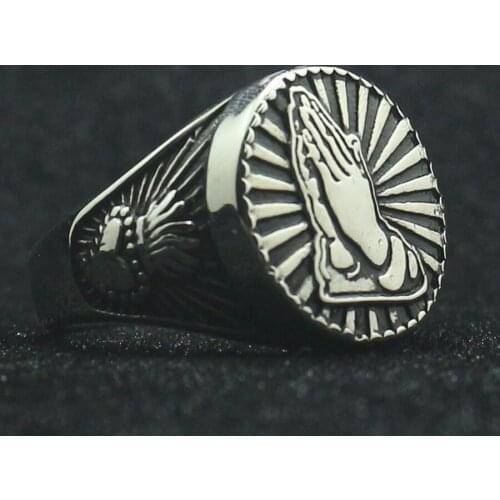 316L Stainless Steel Pray Protect Classic Ring