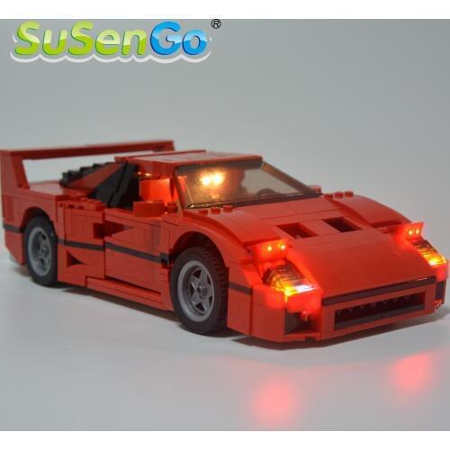 SuSenGo LED Light Set For 10248 Creator Series F40 Car Compatible With 21004 , NO Building Blocks Model