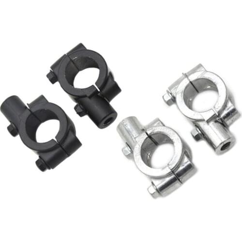 1Pc 22mm Handlebar Bracket Clamp 10mm 8mm Thread Motorcycle Mirror Mount Clamp Rear View Mirror Holder Adapter Black Accessories
