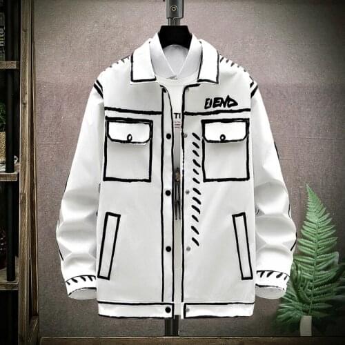 2021 New Autumn Casual Jacket Korean Fashion Short Lapel coat Decoration Body Mens Coat High Quality Hip Hop Jackets Men