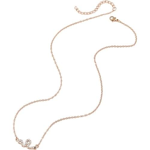 Mavis Hare DESERT BLUES NECKLACE GOLD Stainless Steel crystal Snake Chain Necklace To ward off bad luck as Woman best Gift