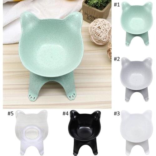 Pet Bowl Lovely Cat Head Decor Non-slip Cat Food Bowl Dog Water Bowl for Kitten