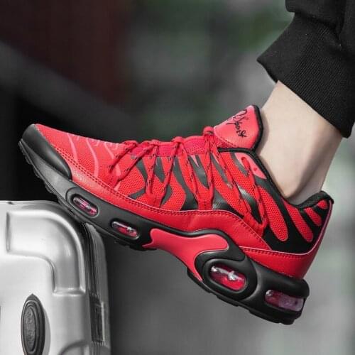 New breathable basketball shoes full palm air cushion mens high-top combat boots wear-resistant shock-absorbing sports shoes ac