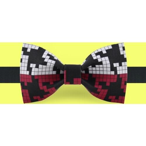 Free shipping 2019 new fashion men male Original handmade printed bow tie banquet party groom dress wedding Pixel Thousand Bird