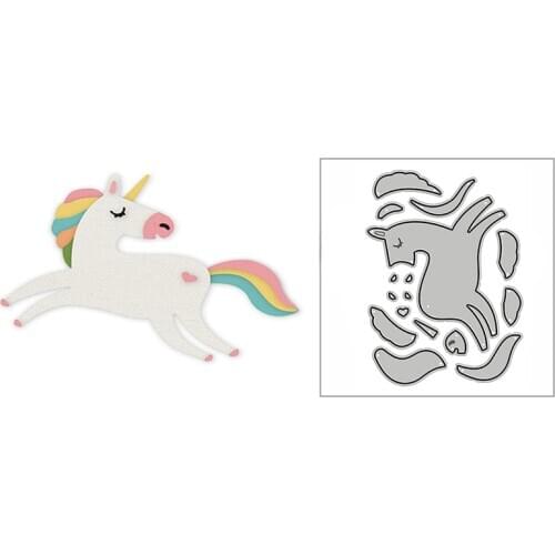 New Dreamlike Unicorn Horse Animal 2020 Metal Cutting Dies for DIY Scrapbooking and Card Making Decor Embossing Mold No Stamps