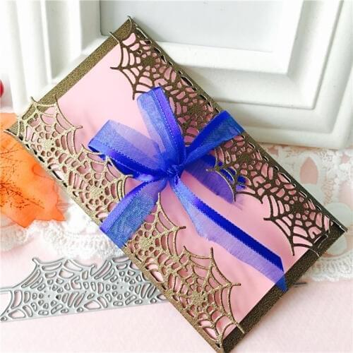 Spider web Cover Metal Cutting Dies scrapbooking Stencils for Craft Paper DIY cobweb envelope Scrapbook new dies Cut Template