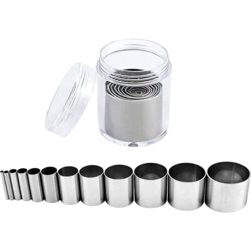 Polymer Clay Cutter Hole Hollow Punch Set Stainless Steel Round Circle Ring Pottery Ceramics Indentation Cutters Modeling Tools
