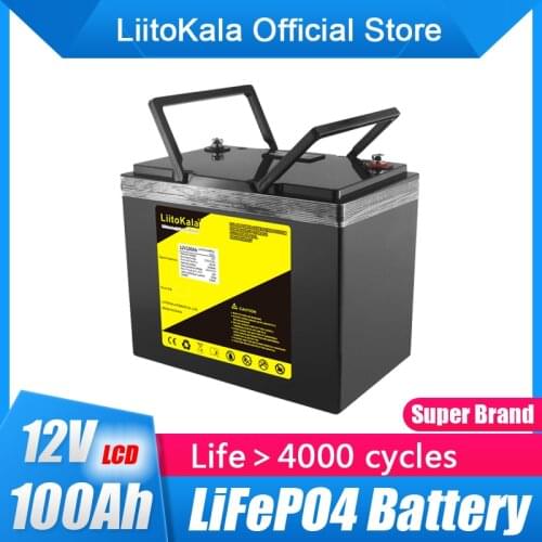 LiitoKala Portable 12V100Ah Lifepo4 Battery Pack, 12.8V Outdoor Game Energy Storage, 100Ah 3000 Cycle Life High Performance AAA