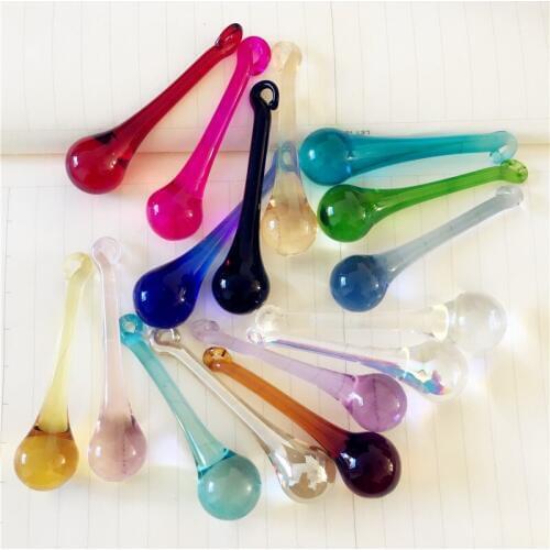 Mix Color 300 pieces 16*60mm Crystal Prisms decoration rain drop Lamp Pendant Crystal Lustre