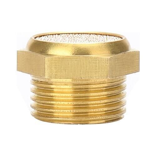 SLM Connector solenoid valve muffler SLM flat head muffler SLM-01/02/03/04/06/10 points muffler half copper flat