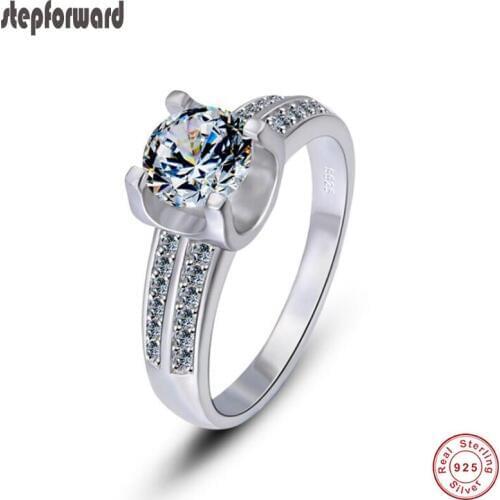 Step Forward Rings With Crystals