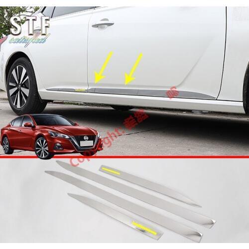 Stainless Steel Car Decoration Side Door Line Garnish Body Molding Moulding Trim For Nissan Altima MK7 2019 2020