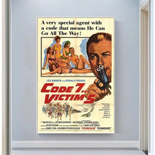 V0674 Code 7, Victim 5 Vintage Classic Movie Wall Silk Cloth HD Poster Art Home Decoration Gift