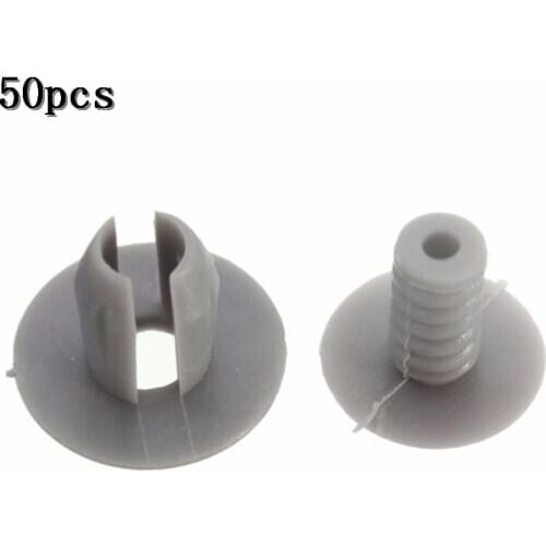 50pcs/Set Grey Trim Panel Lining Clips Plastic Fastener Light Grey For VW Volkswagen T4 T5 Transporter Eurovan Light