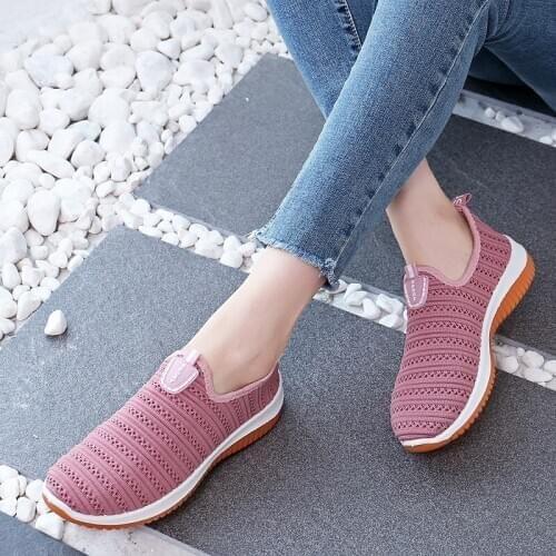 Sneaksrs Women Shoes 2021 Fashion Breathable Walking Shoes Slip on Flat Shoes Comfortable Casual Shoes Woman Plus Size